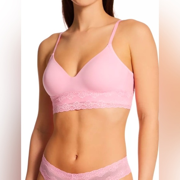 NATORI BLISS PERFECTION CONTOUR SOFT CUP BRA PINK BLOSSOM 34DD STYLE 723154 - Picture 1 of 7